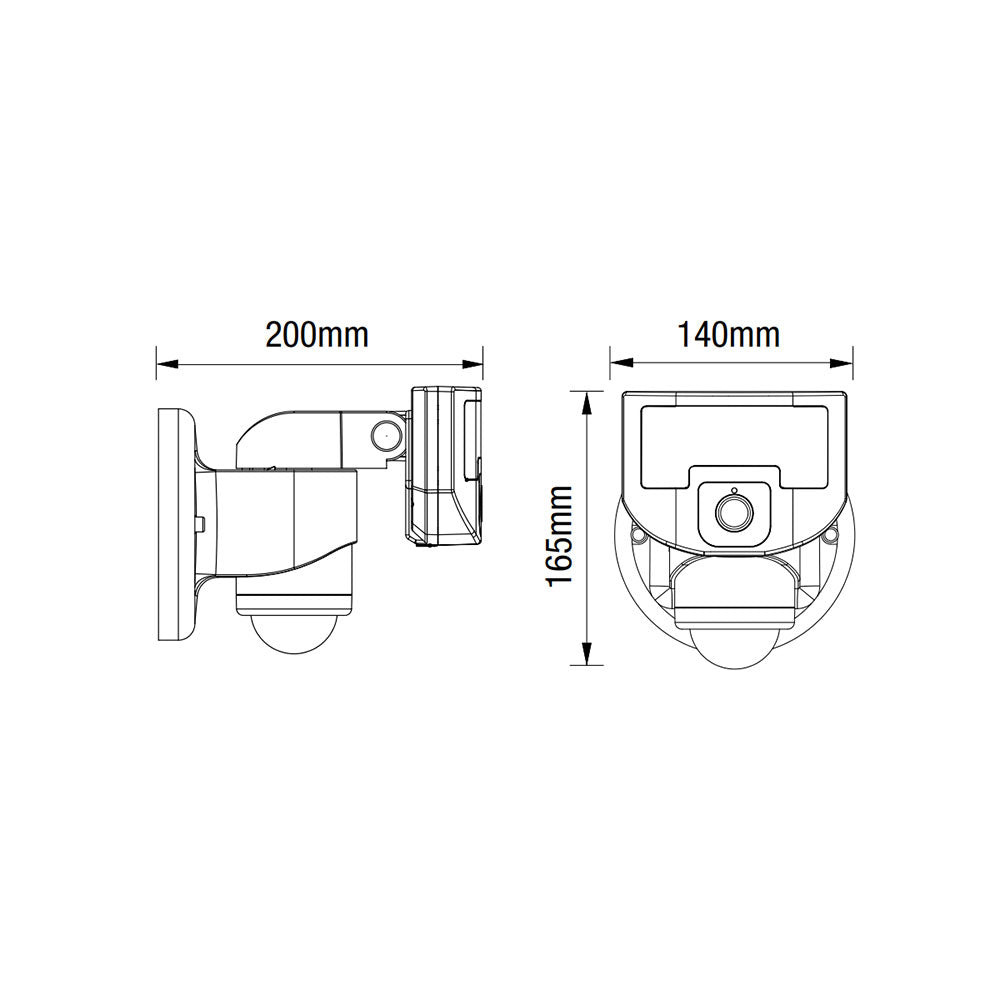 Buy Floodlights Australia Sentinel Smart LED Floodlight With Sensor White Aluminium 5000K - MLXSP524WS