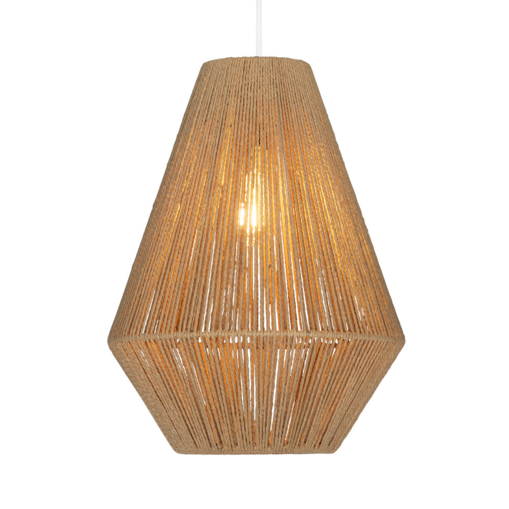 Buy Pendant Lights Australia Hobart Pendant Light Natural Fabric - MPLS024NAT