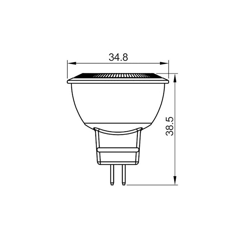 Buy LED Globes Australia MR11 LED Globe GU5.3 4W 12V White Aluminium 5000K - MR1102