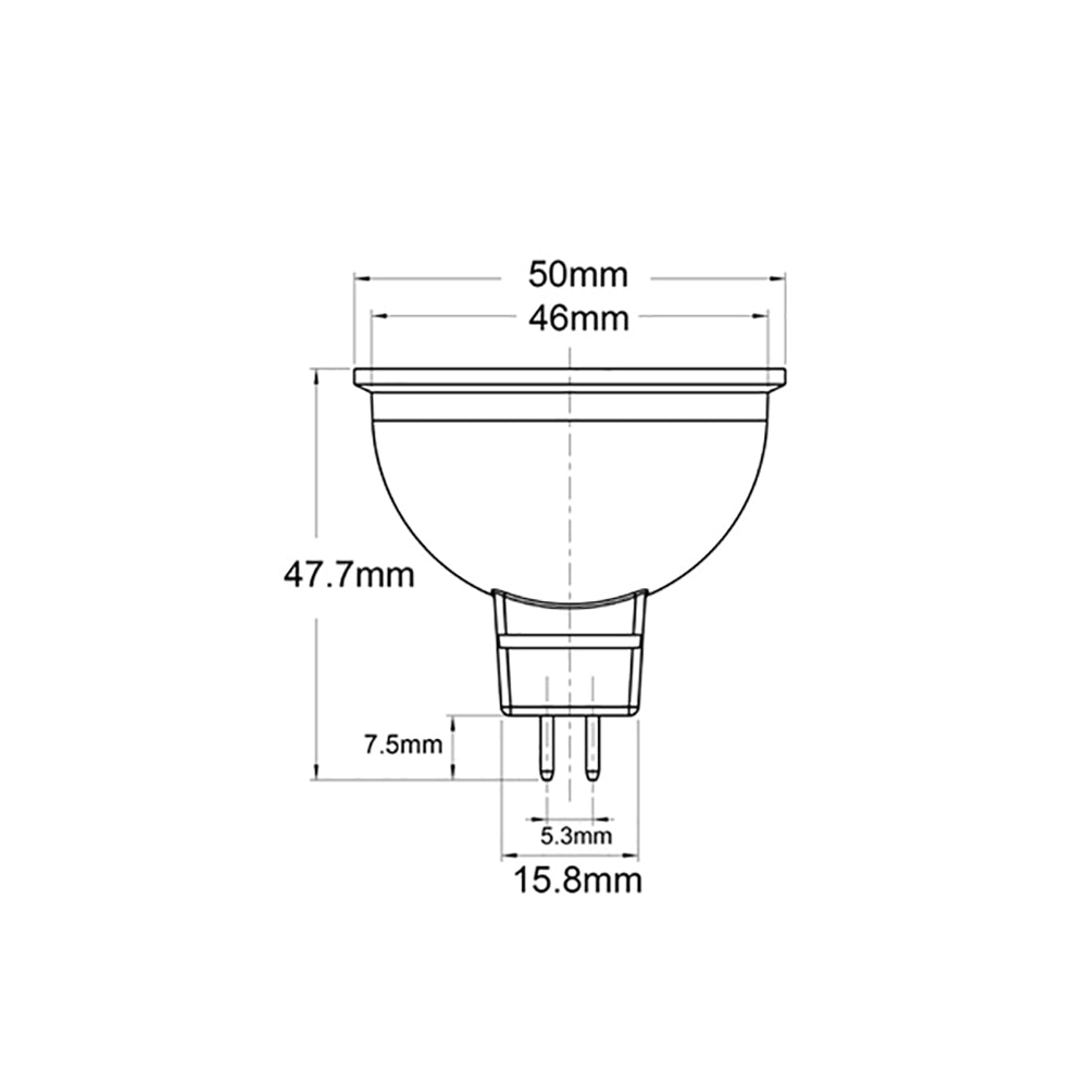 Buy LED Globes Australia MR16 LED Globe GU5.3 6W 12V White Plastic / Aluminium 3000K - MR1601A