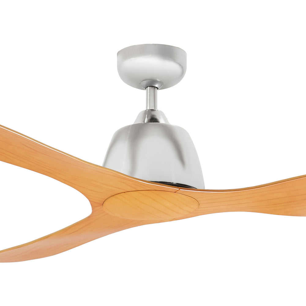 Buy AC Ceiling Fans Australia Elite 48" 3 ABS Blade Ceiling Fan Only Brushed Nickel Motor Bamboo Colour Blade - MEF133BB