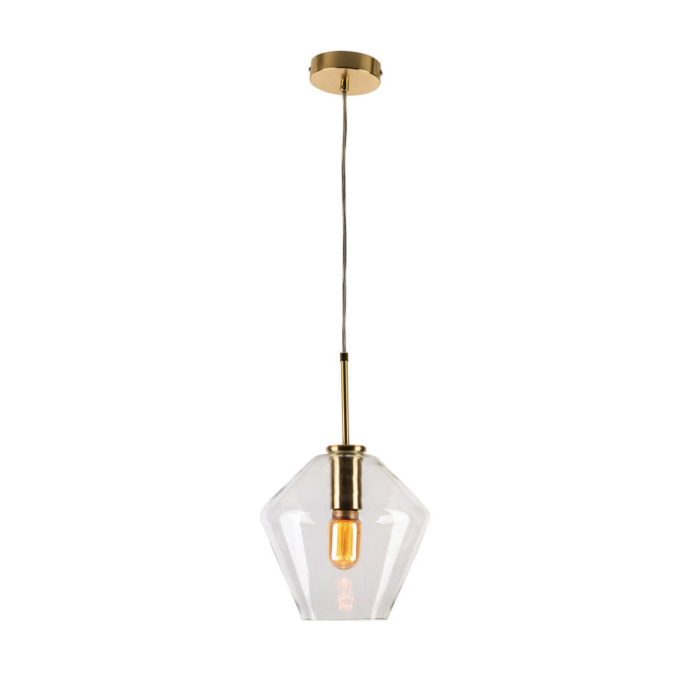 Buy Pendant Lights Australia Melba Pendant Light W230mm Brushed Brass Glass - MP7131SBLK