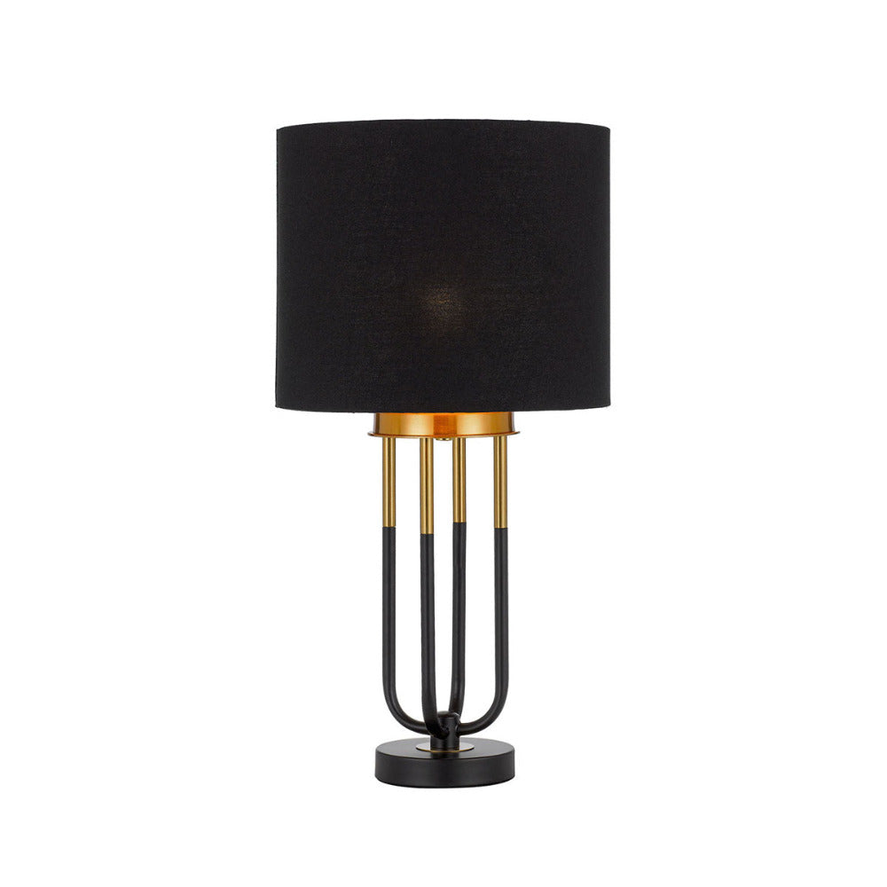 Negas 1 Light Table Lamp Antique Gold & Black - NEGAS TL-BKAG