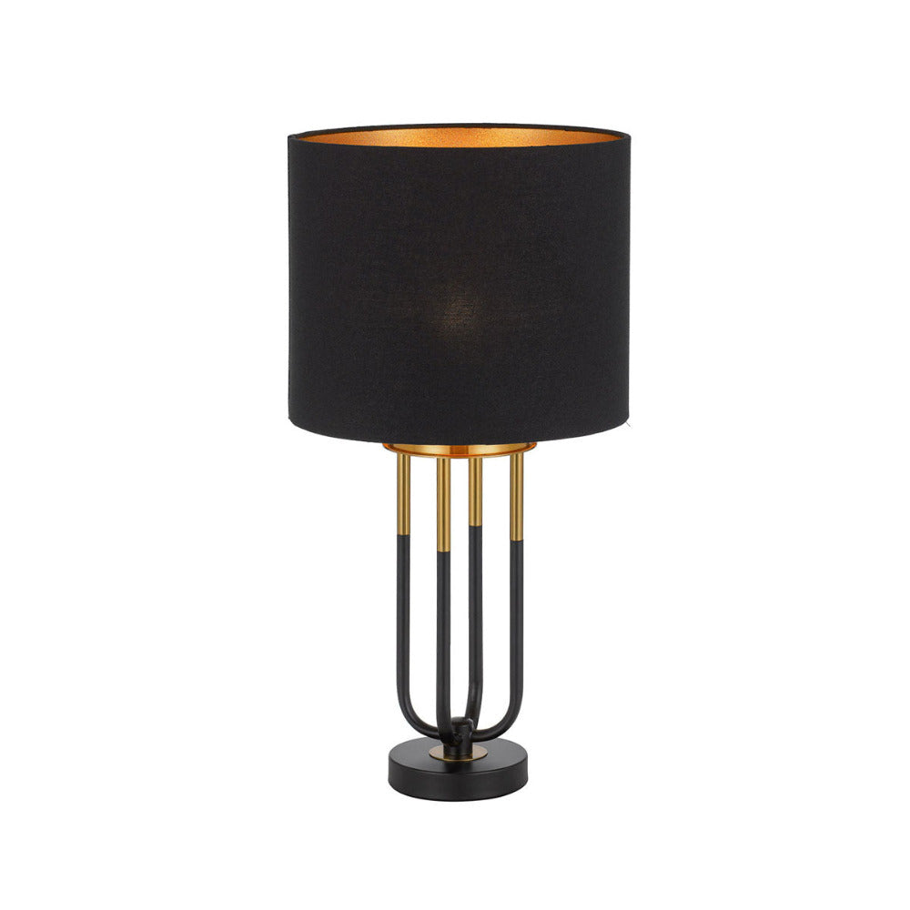 Buy Table Lamps Australia Negas 1 Light Table Lamp Antique Gold & Black - NEGAS TL-BKAG
