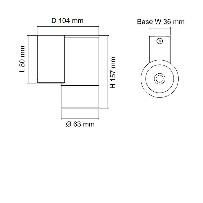 Buy Exterior Wall Lights Australia New Bondi Exterior Wall Light 4W Black Aluminium 3CCT - SL7221TC/BK