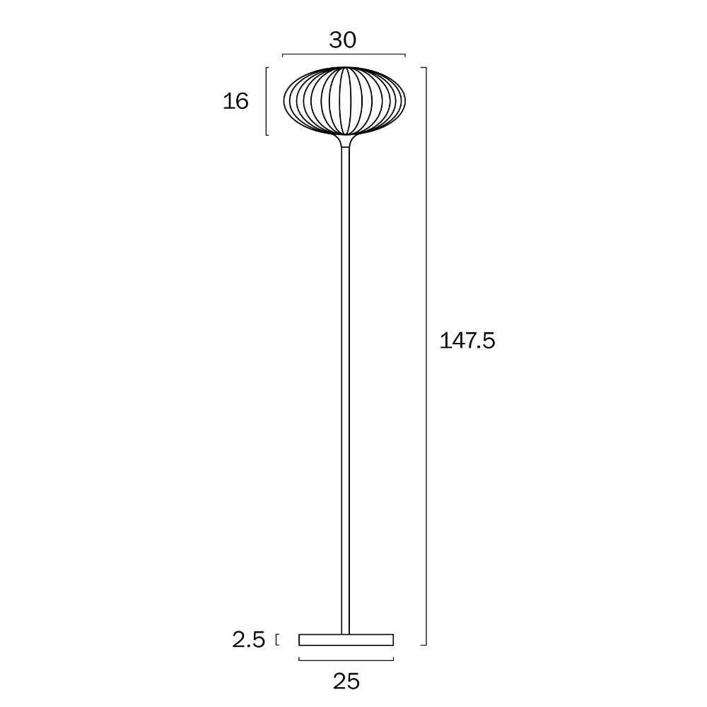 Buy Floor Lamps Australia Nori 1 Light Floor Lamp Black & Opal Matt - NORI FL-BKOM