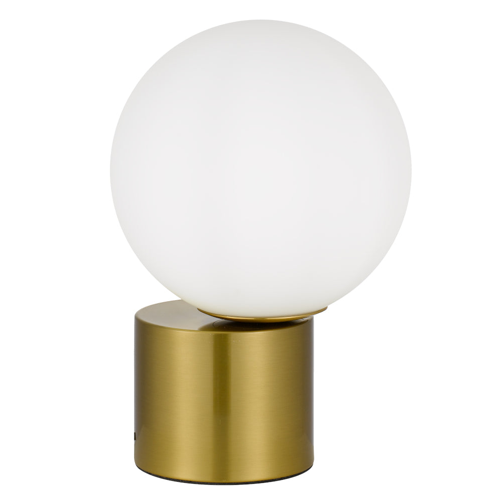 Buy Table Lamps Australia Novio 1 Light Table Lamp Antique Gold & Opal Matt - NOVIO TL-AGOP