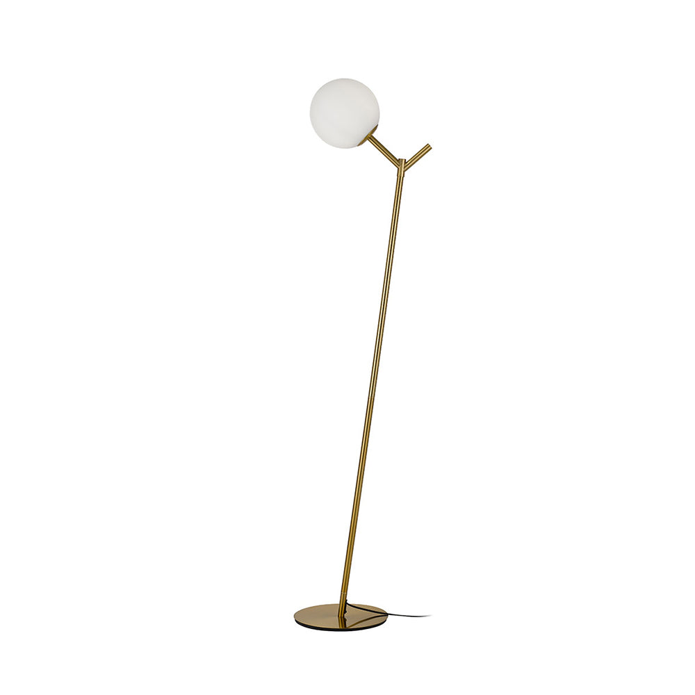 Buy Floor Lamps Australia Ohh 1 Light Floor Lamp Antique Gold & Opal Matt - OHH FL-AGOM