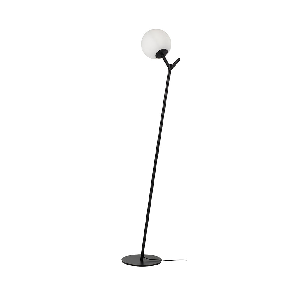 Buy Floor Lamps Australia Ohh 1 Light Floor Lamp Black & Opal Matt - OHH FL-BKOM