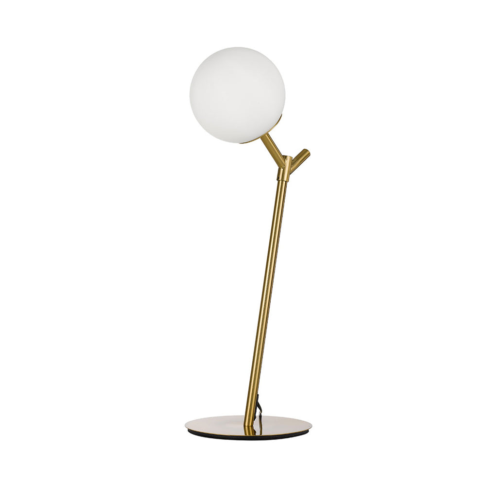 Ohh 1 Light Table Lamp Antique Gold & Opal Matt - OHH TL-AGOM