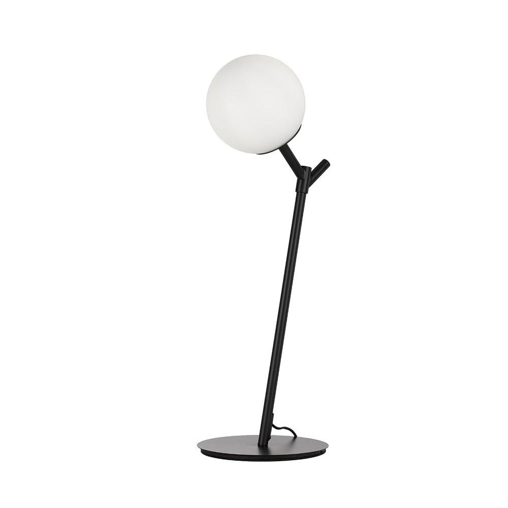 Buy Table Lamps Australia Ohh 1 Light Table Lamp Black & Opal Matt - OHH TL-BKOM