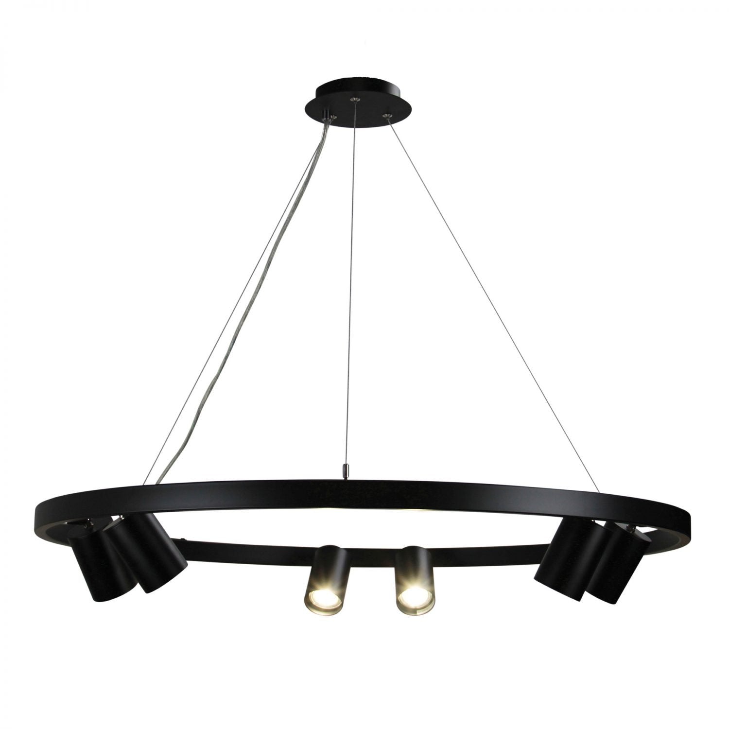 Buy Pendant lights australia - Pano 6 Light Pendant Black - OL56096BK