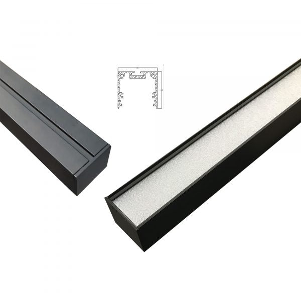Shard LED Pendant L1800mm Black Metal TRI Colour - OL60625/1800BK