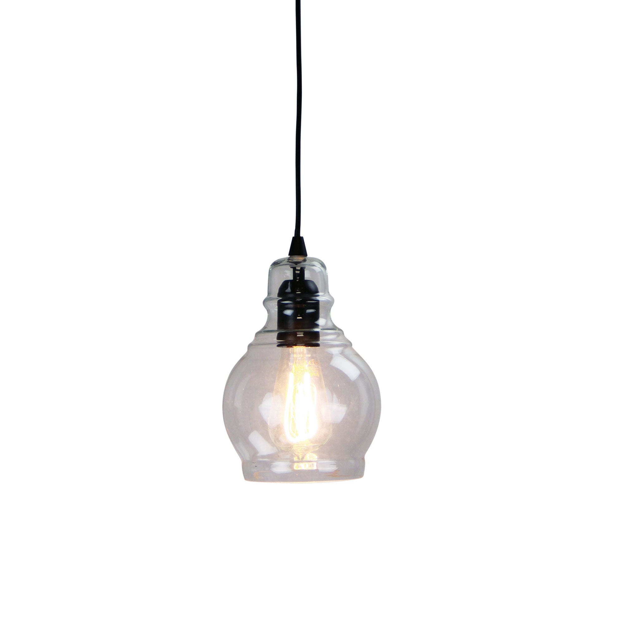 Buy Pendant Lights Australia Auburn 1 Light Pendant 150mm Clear - OL63613BK