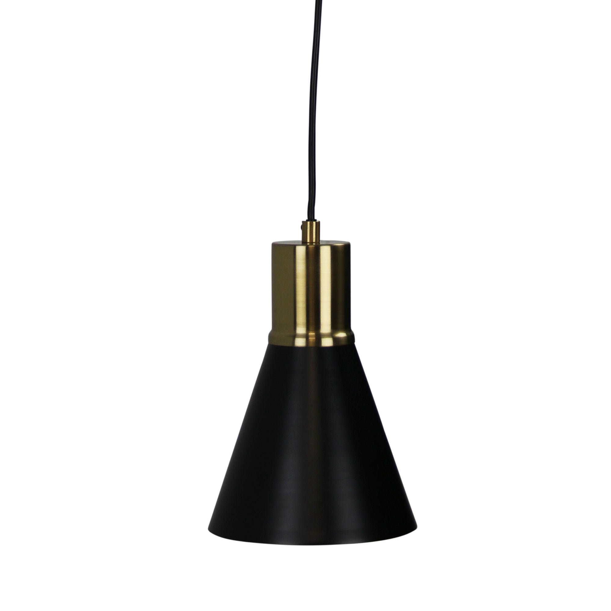 Como 1 Light Pendant Antique Brass & Black - OL67511AB