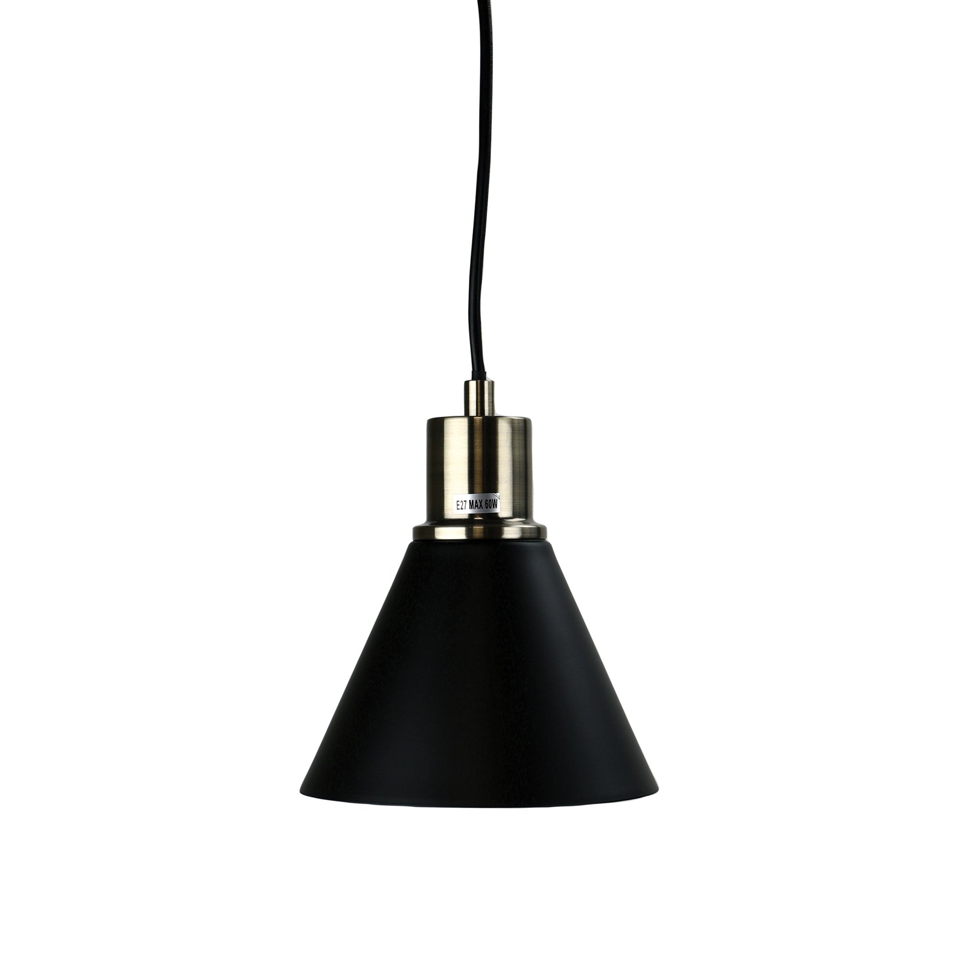 Como 3 Light Pendant Antique Brass & Black - OL67513AB