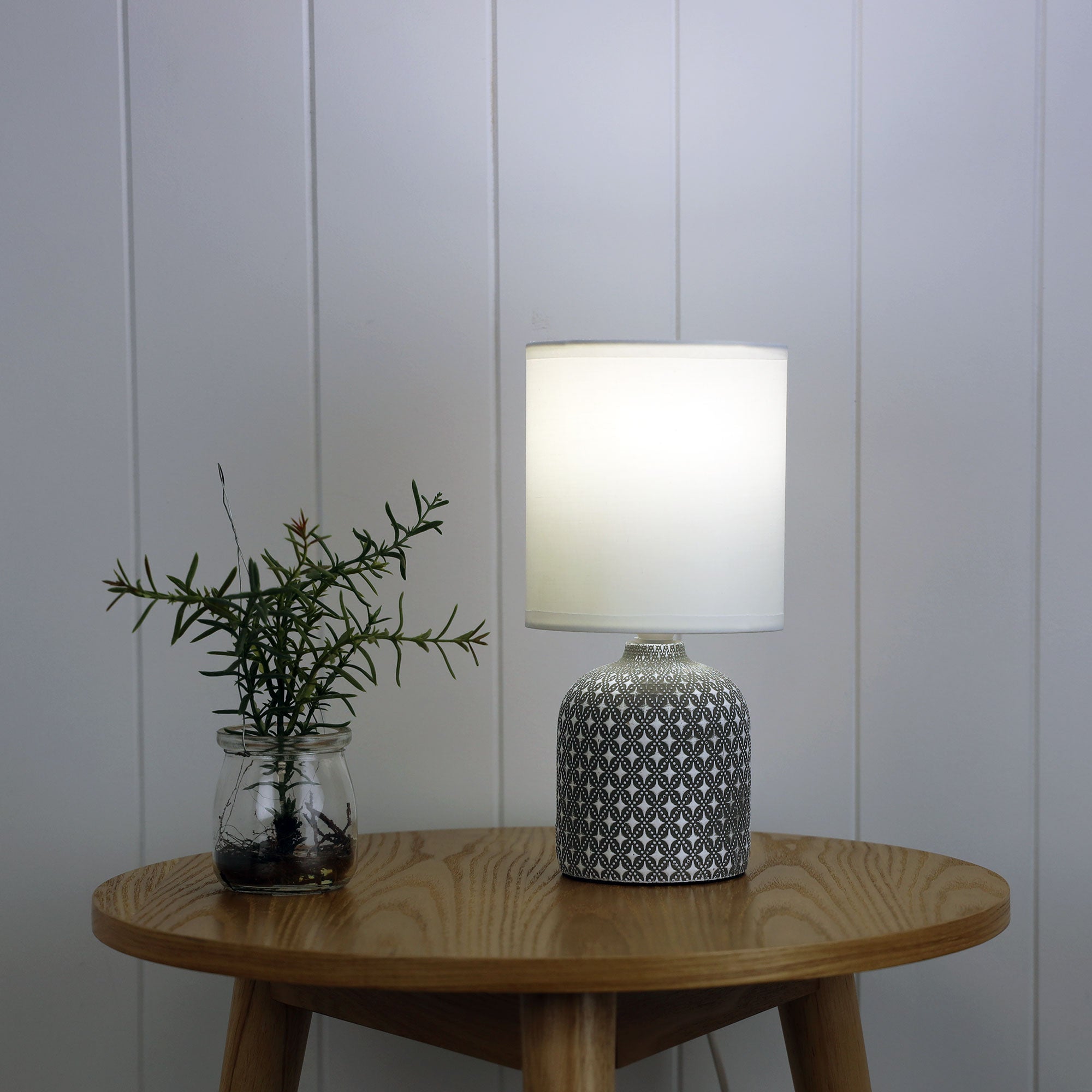 Buy Table Lamps Australia Vera 1 Light Table Lamp Grey - OL90118GY