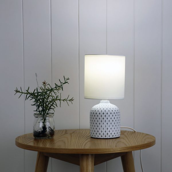 Vera 1 Light Table Lamp White - OL90118WH