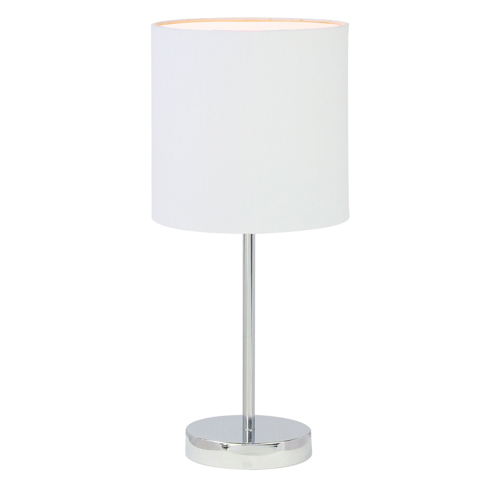 Zola 1 Light Table Lamp White & Chrome - OL90120WH