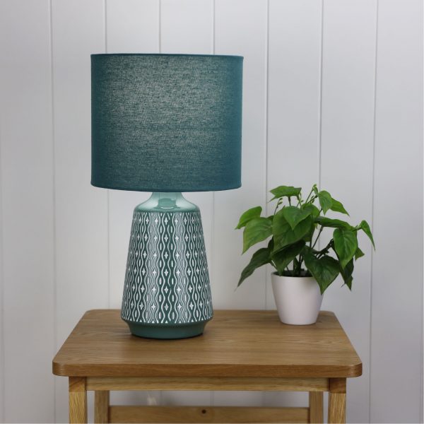 Buy Table Lamps Australia Moana 1 Light Table Lamp Green - OL90151GN