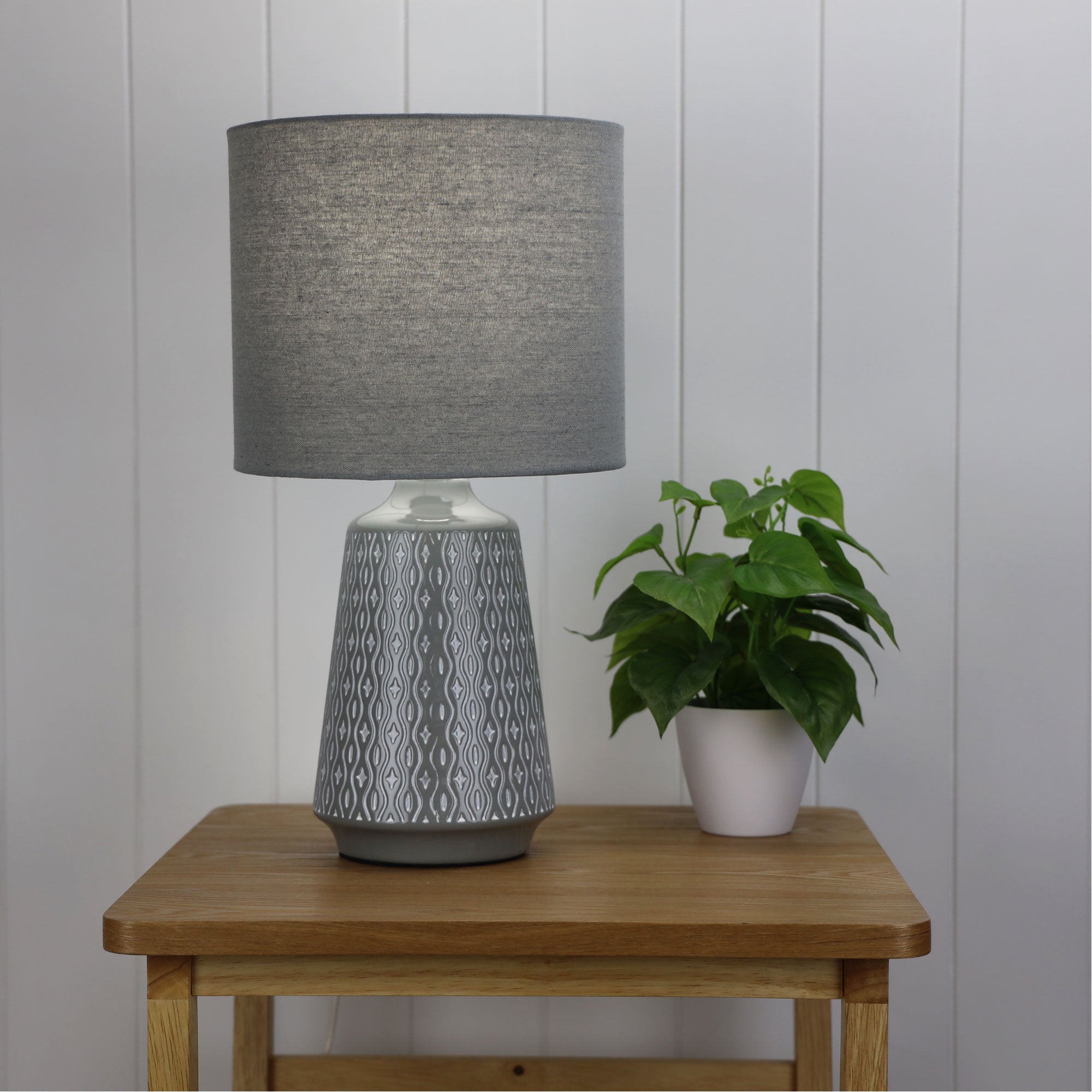 Buy Table Lamps Australia Moana 1 Light Table Lamp Grey - OL90151GY