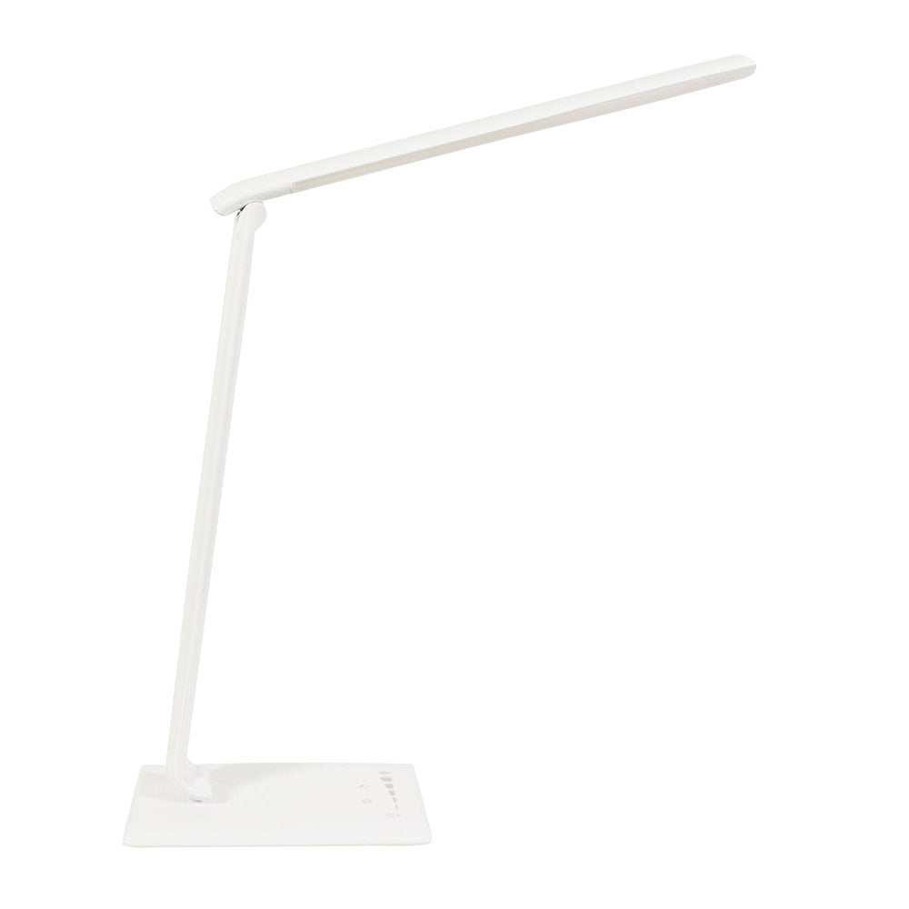 Luke LED White Desk Lamp Touch Dim USB Port - OL92631WH