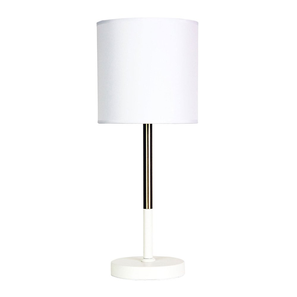 Corda 1 Light Table Lamp White & Brass - OL93171WH