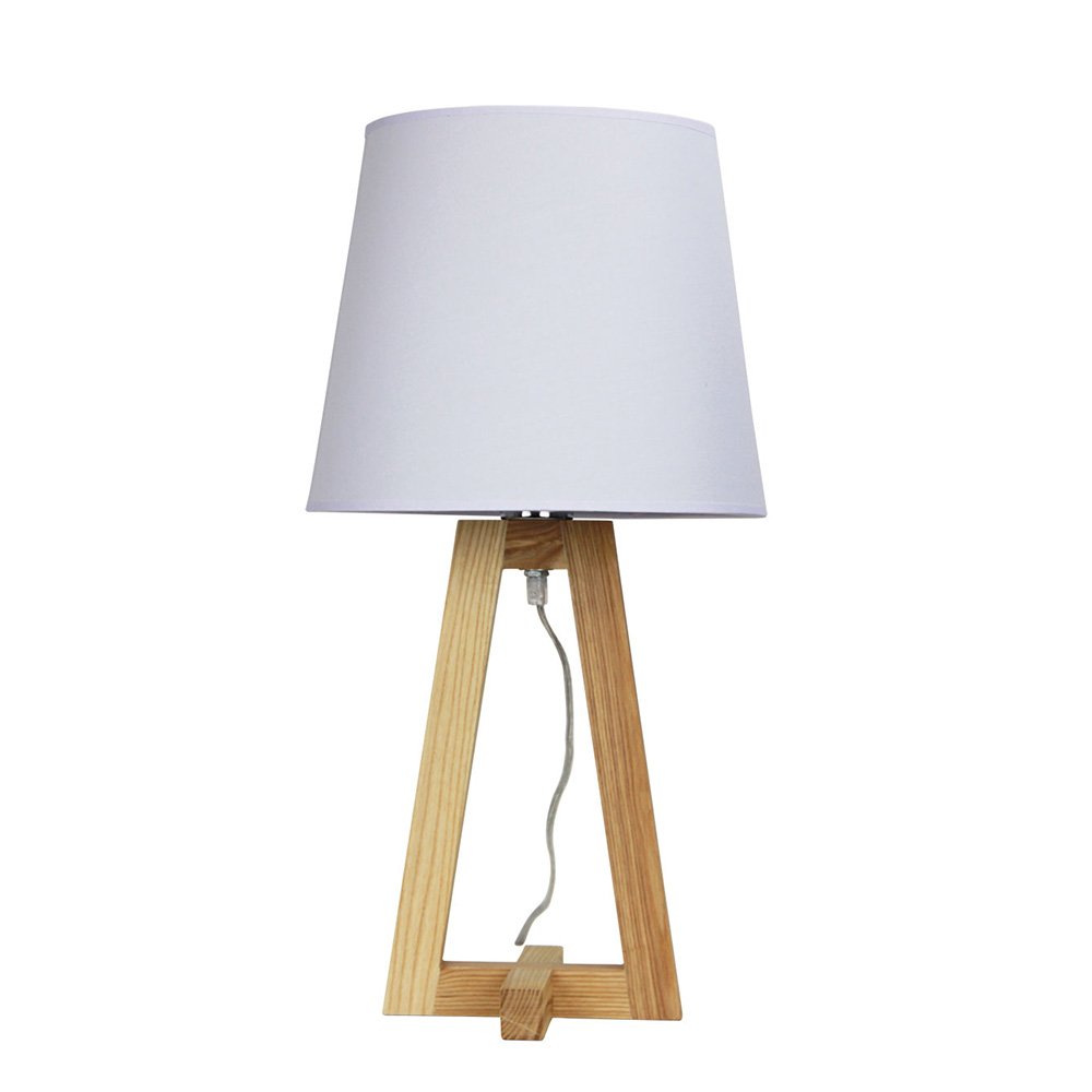 Edra 1 Light Table Lamp With White Cotton Shade - OL93531WH