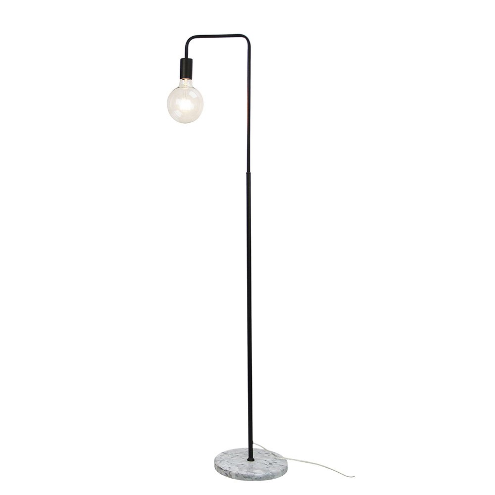 Buy Floor Lamps Australia Ville 1 Light Floor Lamp Marble & Black - OL93733BK