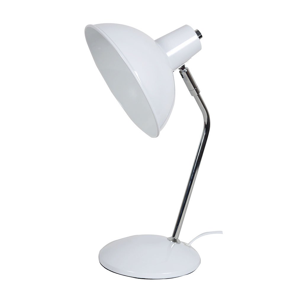 Buy Desk Lamps Australia Thea 1 Light Desk Lamp White & Chrome - OL93961WH