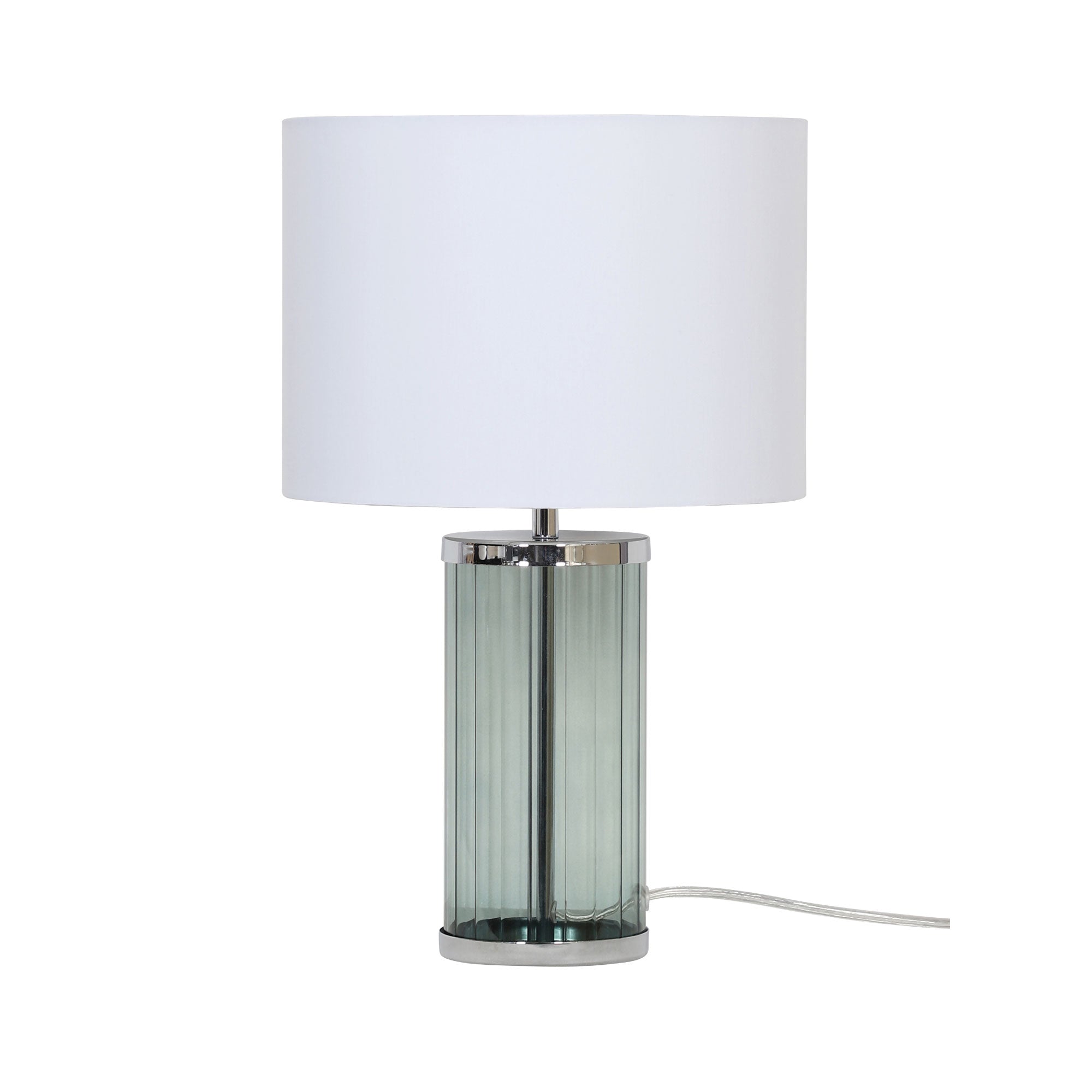 Buy Table Lamps Australia Nizio Table Lamp Green Glass White Cotton - OL95715GN