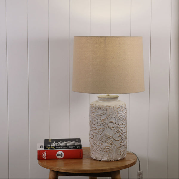 Distressed store white lamp