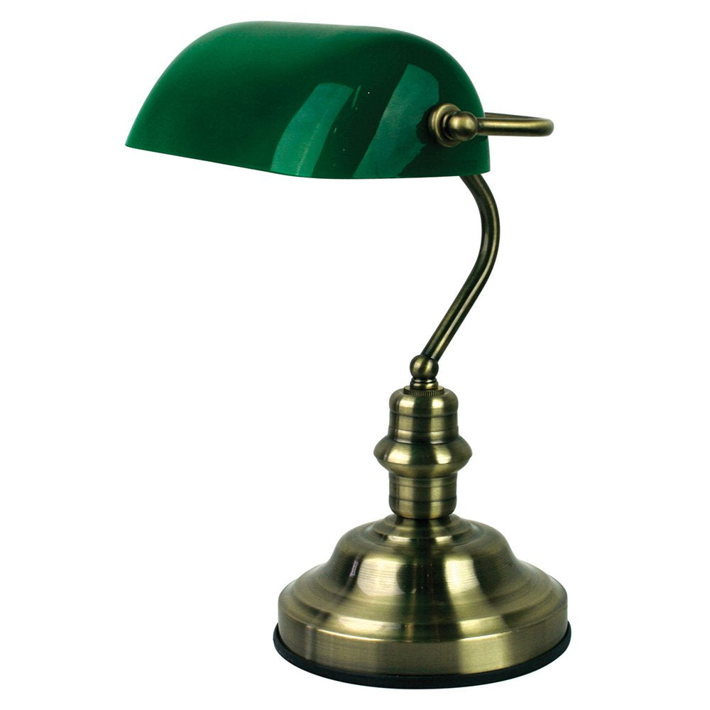 Bankers 1 Light Table Lamp Antique Brass (Switched) - OL99441AB