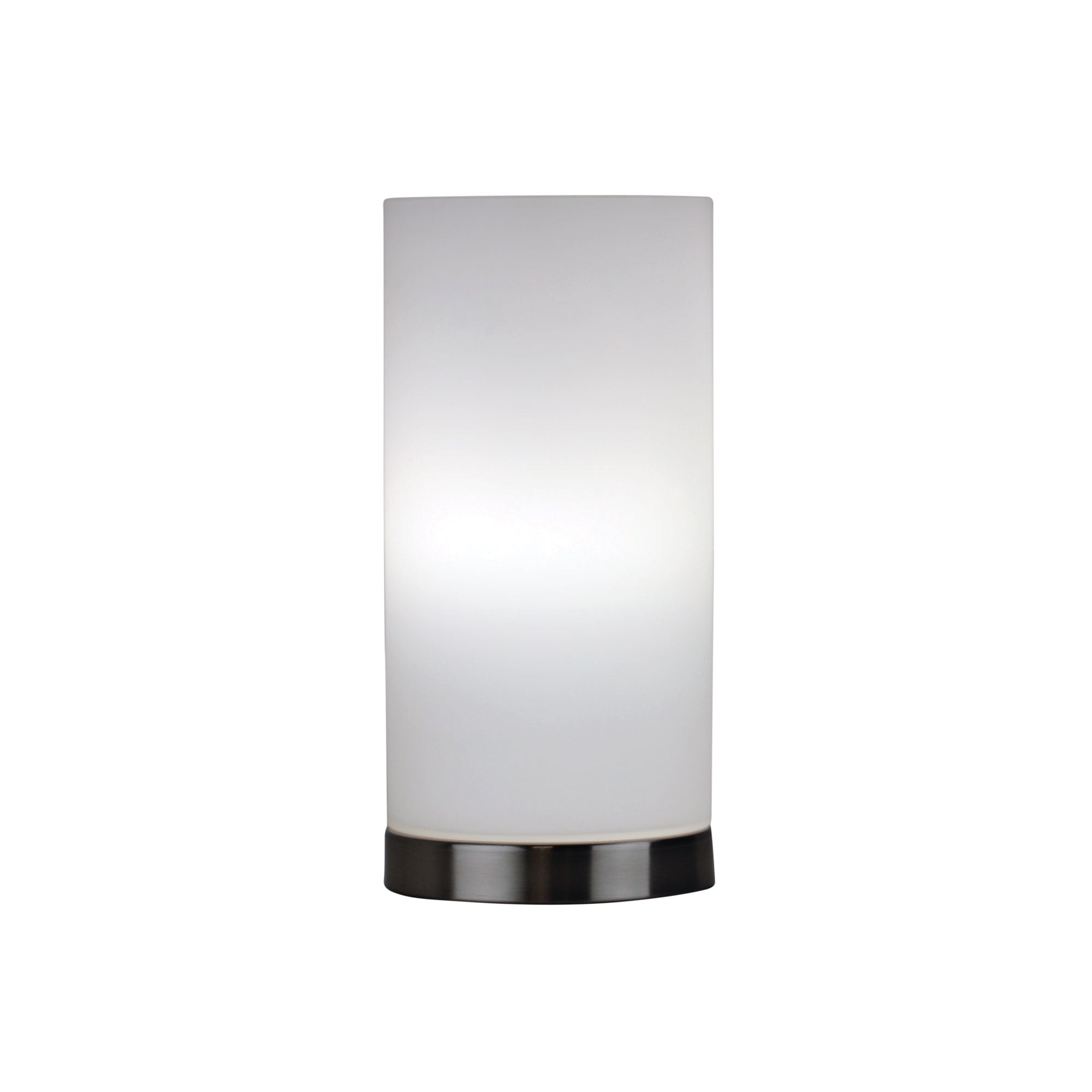 Pablo 1 Light Touch Table Lamp Brushed Chrome & White - OL99485BC