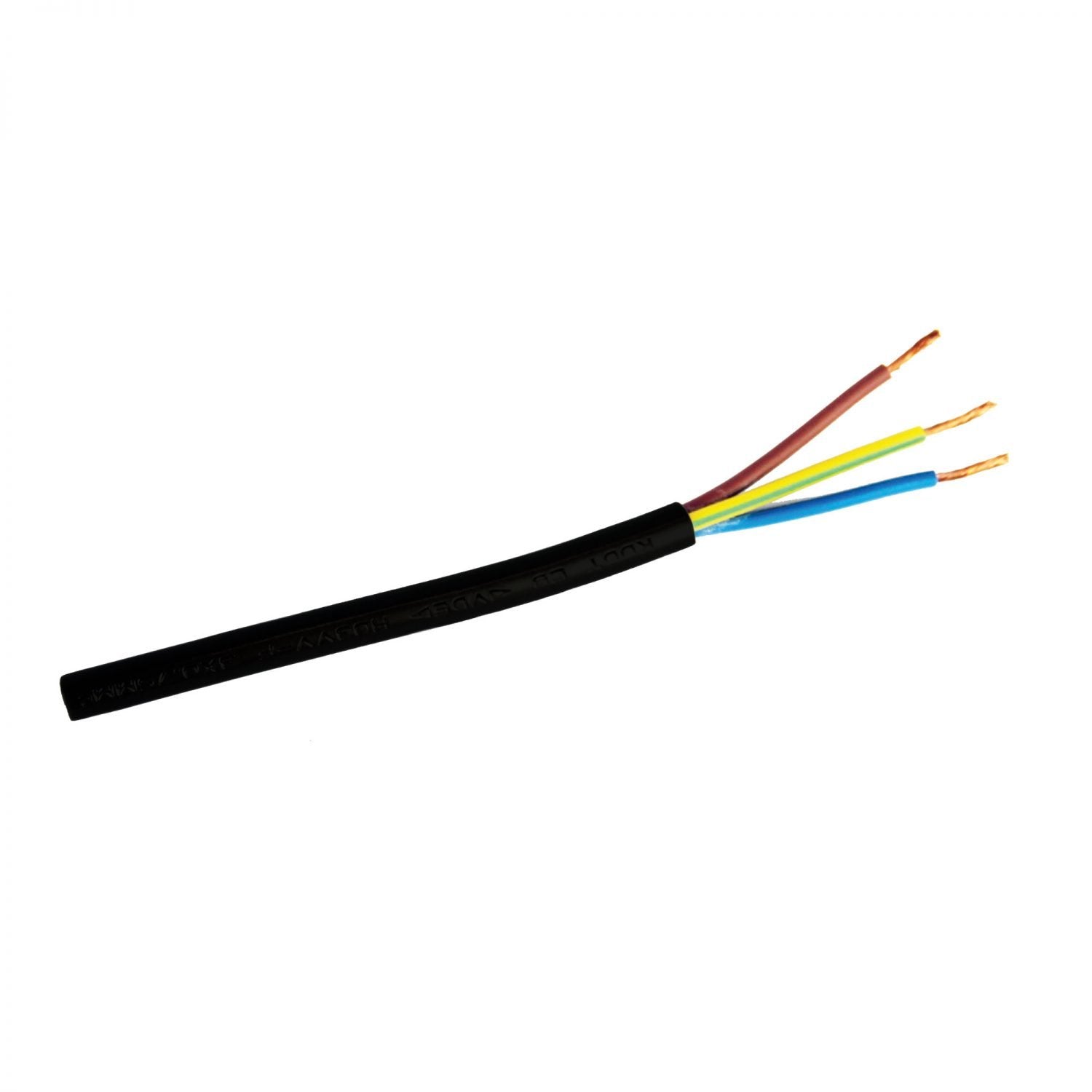 Buy Cables & Connectors Australia Cable Black 3-Core PVC Round Per Metre - OLA03/13BK