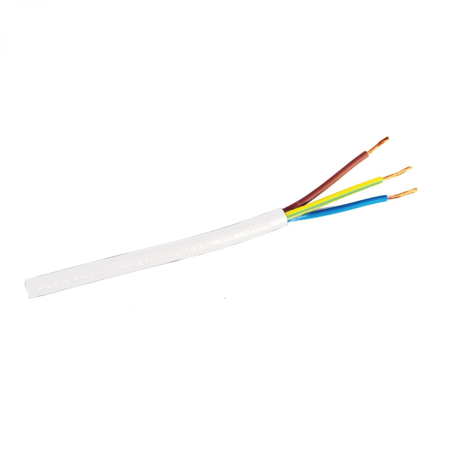 Buy Cables & Connectors Australia Cable White 3-Core PVC Round Per Metre - OLA03/13WH