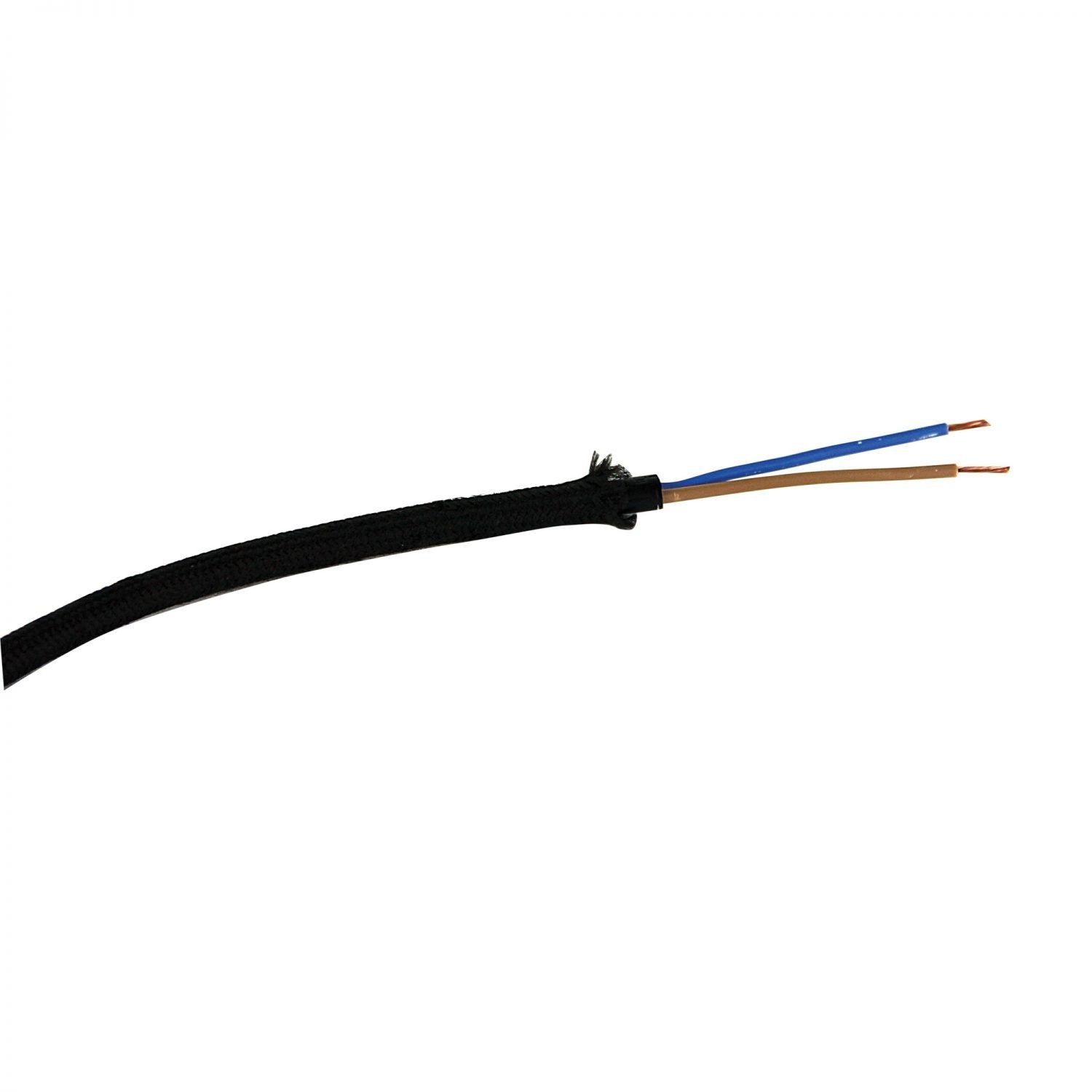 Buy Cables & Connectors Australia Cable Black Cloth Covered 2-Core Per Metre - OLA03/52BK