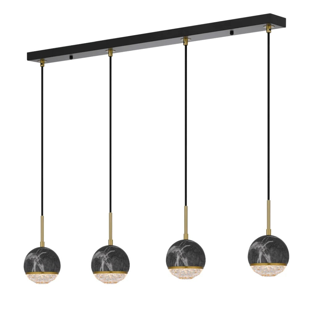 Buy Island Pendant Lights Australia Oneta Pendant 4 Lights Black Iron - ONETA PE04-BKCL