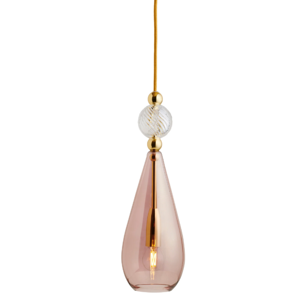 Buy Pendant Lights Australia Smykke Pendant Light W125mm Glass Swirl Ball - LA1011