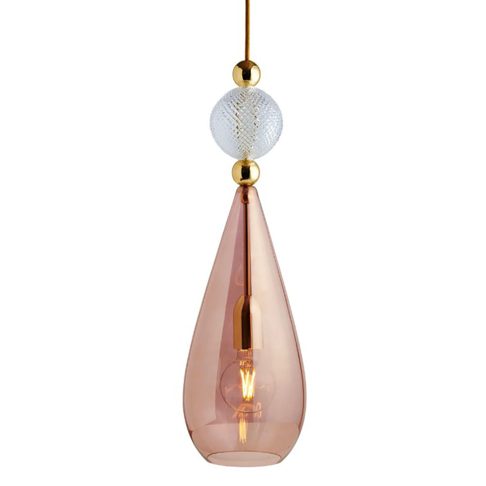 Smykke Pendant Light W180mm Glass Check Ball - LA101