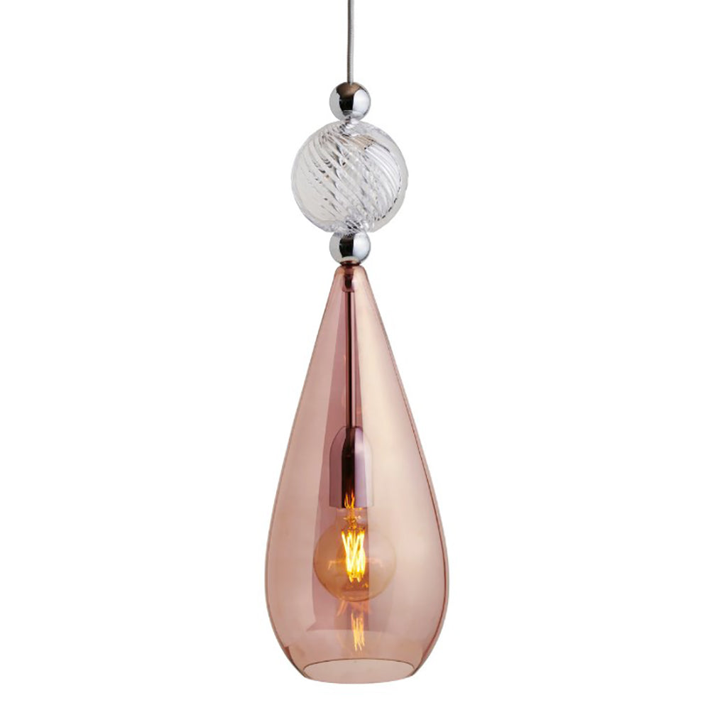 Buy Pendant Lights Australia Smykke Pendant Light W180mm Glass Swirl Ball - LA1019