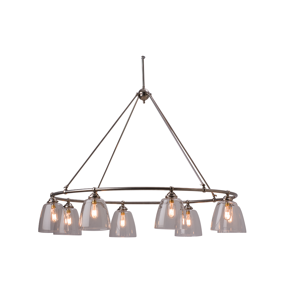 Buy Pendant Lights Australia Twickenham Pendant 8 Lights Antique Nickel Glass - P-TWICK8-G2GS-AN