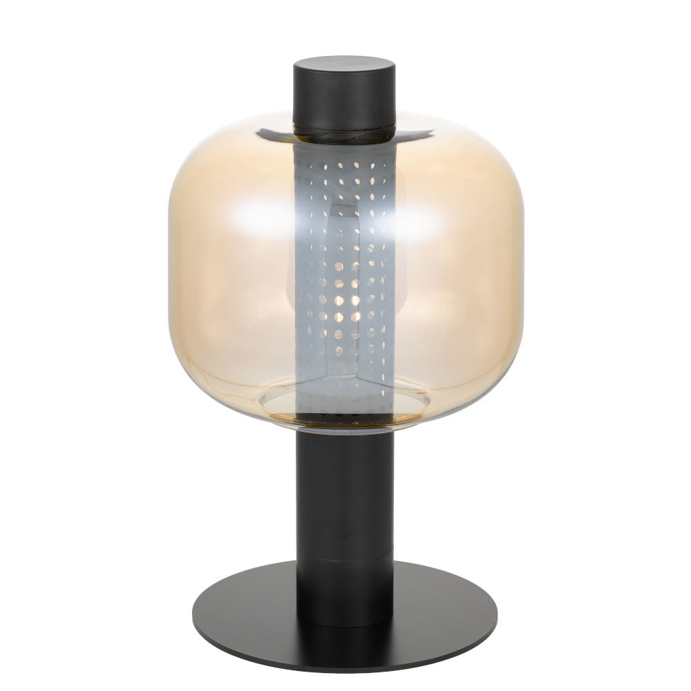 Buy Table Lamps Australia Parola 1 Light Table Lamp Black / Amber - PAROLA TL-BKAM