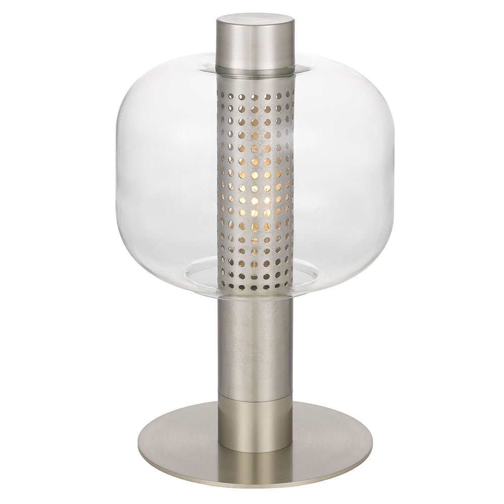 Buy Table Lamps Australia Parola 1 Light Table Lamp Nickel / Clear - PAROLA TL-NKCL