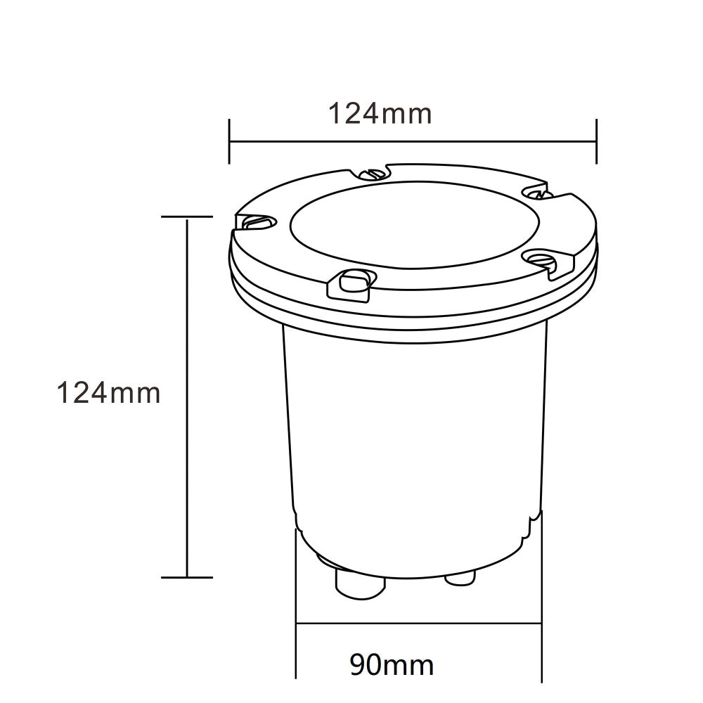 Buy Inground Lights Australia Inground Light 12V Bronze Aluminium Clear Cover - PGL1300BZ