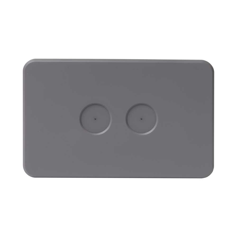 Buy Accessories & More Australia Pixie Smart Face Plate Gloss Grey Polycarbonate 2 Gang Configurations - SWAC2SGG