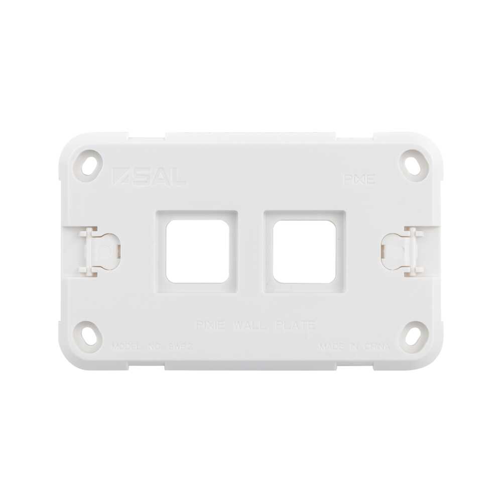 Buy Accessories & More Australia Pixie Smart Wall Plate White Polycarbonate 2 Gang Configurations - SWP2