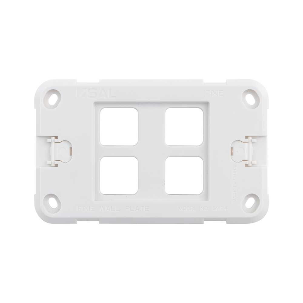 Buy Accessories & More Australia Pixie Smart Wall Plate White Polycarbonate 4 Gang Configurations - SWP4