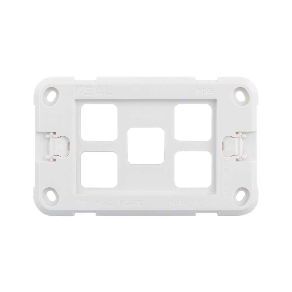 Buy Accessories & More Australia Pixie Smart Wall Plate White Polycarbonate 5 Gang Configurations - SWP5