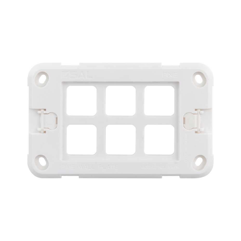 Buy Accessories & More Australia Pixie Smart Wall Plate White Polycarbonate 6 Gang Configurations - SWP6